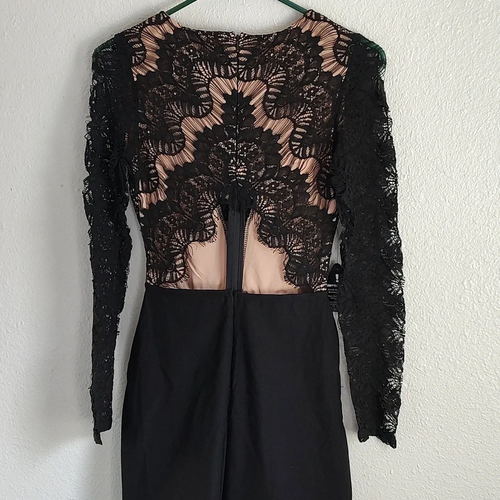 London Limited Edition V-Neck Bodycon Midi Dress Scalloped Lace Motoboho GODDESS - Picture 9 of 16